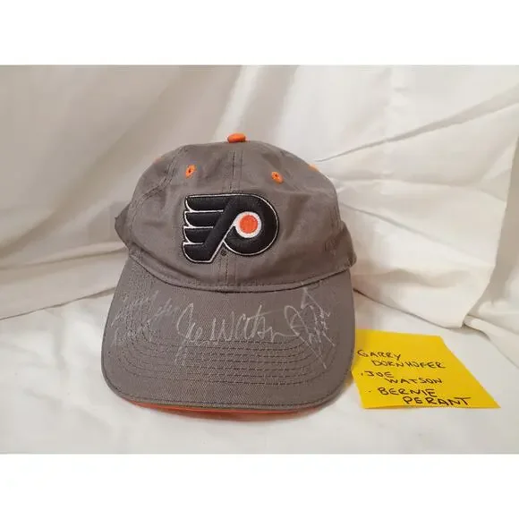 Autographed Flyers Baseball Cap/Hat - Three Autographs